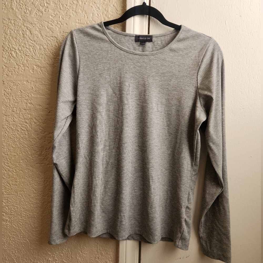 Warehouse One - Ribbed Long Sleeve Tee